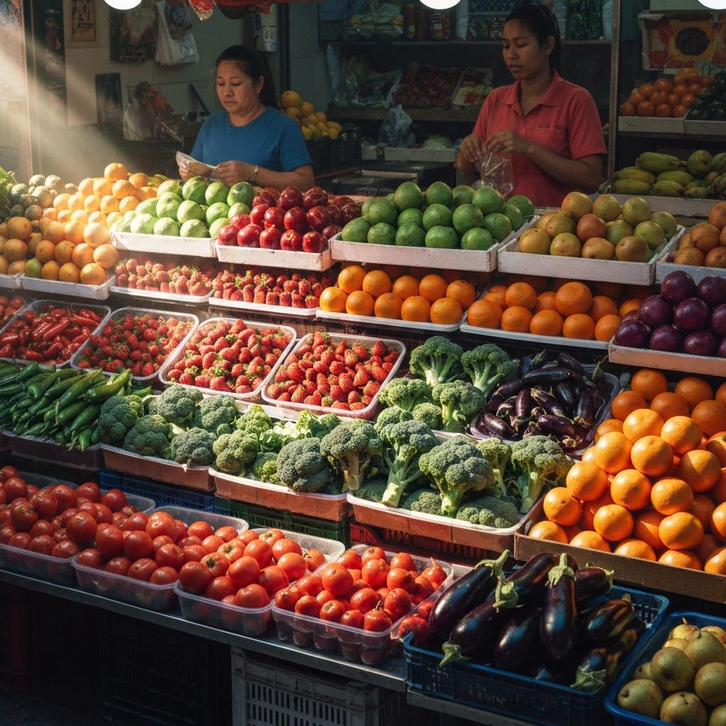 Fresh vegetables and fruits